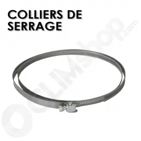 Lot de 10 colliers de serrage pour raccord d'éléments de circuit de ventilation