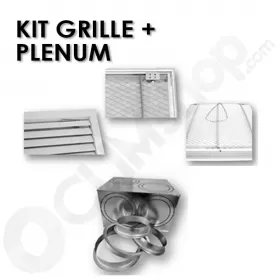 Kit grille et plénum de reprise avec piquages