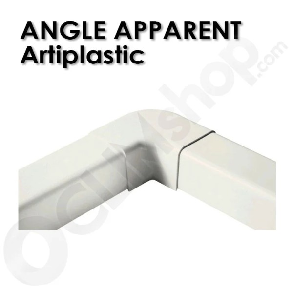 Angle apparent goulotte ARTIPLASTIC blanc 60x45 / 80x60 / 110x75