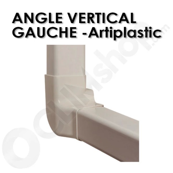 Angle vertical gauche goulotte ARTIPLASTIC blanc 60x45 / 80x60