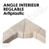 Angle intérieur réglable pour goulotte ARTIPLASTIC blanc 60x45 / 80x60