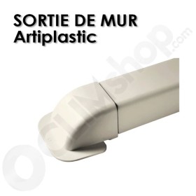 Sortie de mur pour goulotte ARTIPLASTIC blanche 60x45 / 80x60 / 110x75