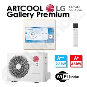 Climatiseur réversible LG Artcool Gallery Premium A09GA2.NSE et A09GA2.U18 - 2.6 kW