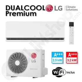 Climatiseur réversible LG Dualcool Premium H09S1P.NS1 et  H09S1P.U18 - 2.5 kW