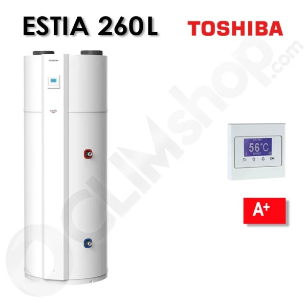 Chauffe-eau thermodynamique Toshiba Estia HWS-G2601CNMR-E monobloc 260 litres