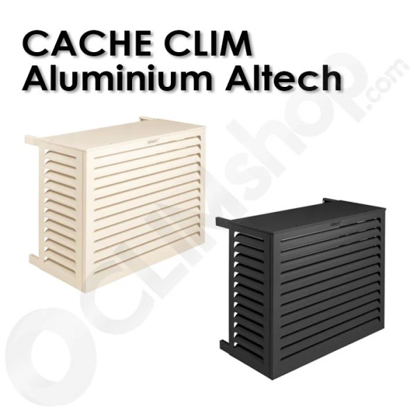 Cache climatisation aluminium blanc-crème et gris anthracite Altech