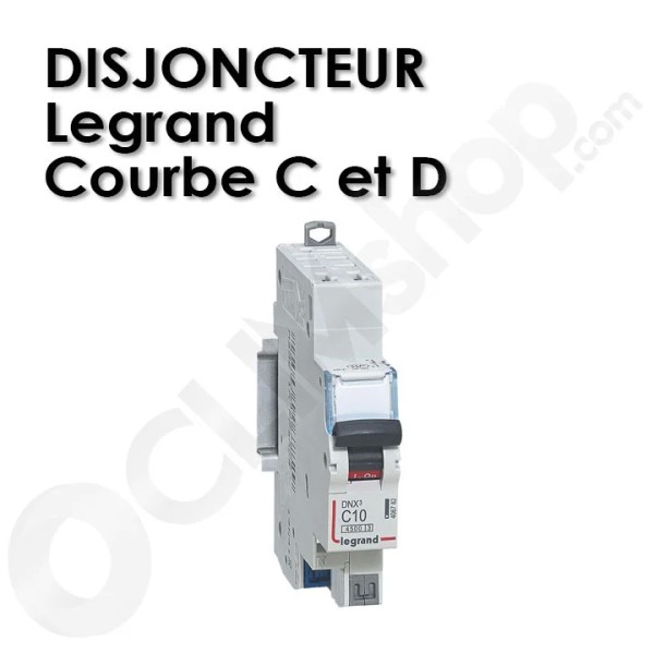 Disjoncteur LEGRAND courbe C et D pour tableau électrique